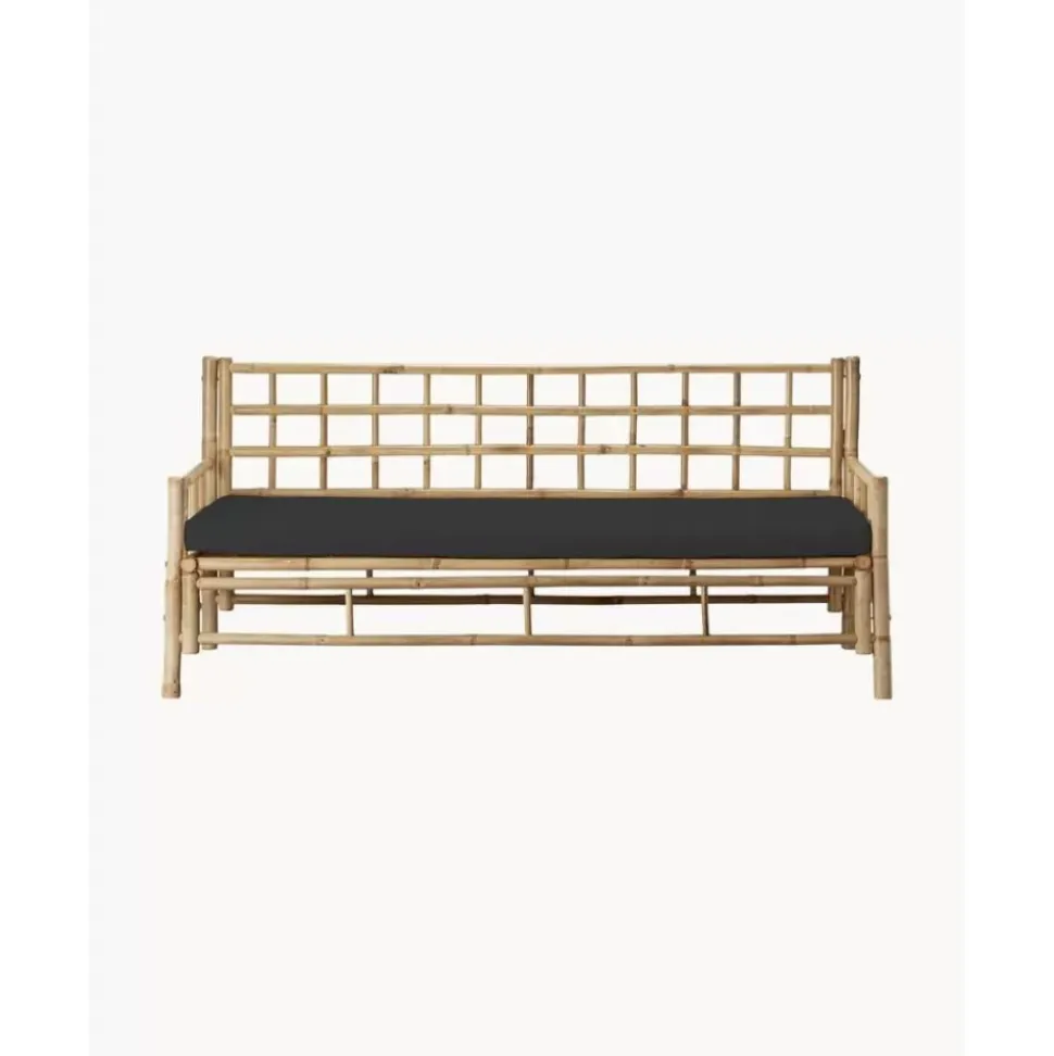 Bambus-Sofa Mandisa (3-Sitzer) Mit Sitzpolster