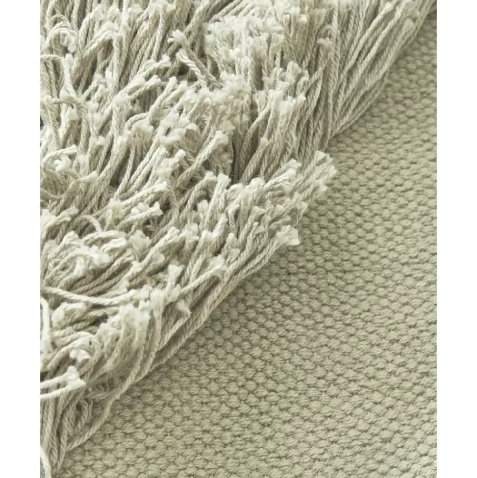Baumwoll-Kissenhulle Inga Mit Fransen-Motiv