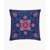 Baumwoll-Kissenhulle Lore Mit Besticktem Blumenmotiv