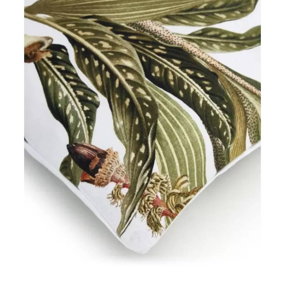Baumwoll-Kissenhulle Monkey Mit Tropischem Print
