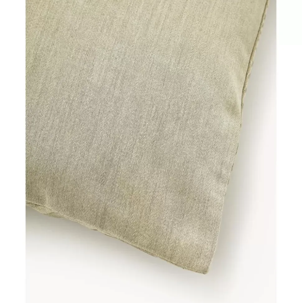 Baumwollsatin-Kissenhulle Nico Mit Besticktem Wellen-Muster