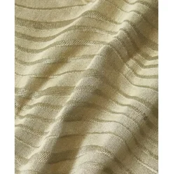 Baumwollsatin-Kissenhulle Nico Mit Besticktem Wellen-Muster