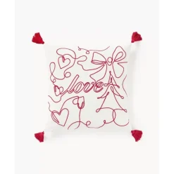 Bestickte Kissenhulle Alora Mit Weihnachtlichem Motiv
