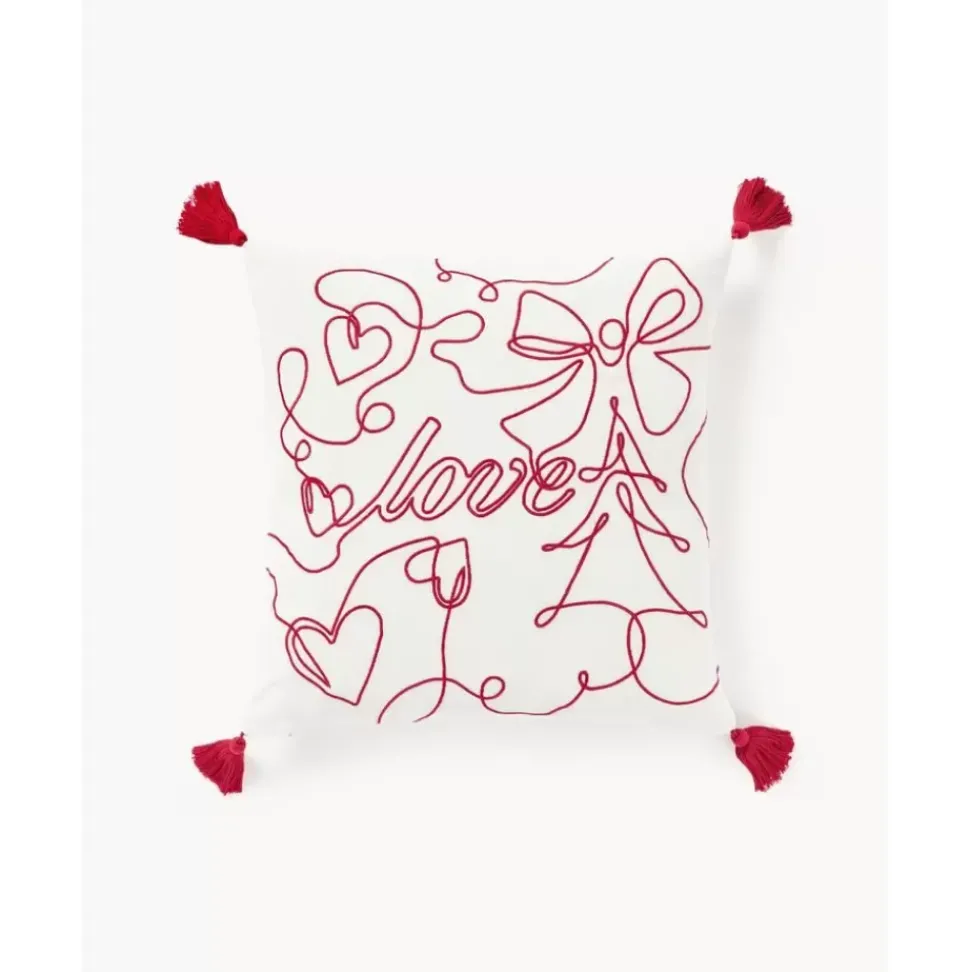 Bestickte Kissenhulle Alora Mit Weihnachtlichem Motiv