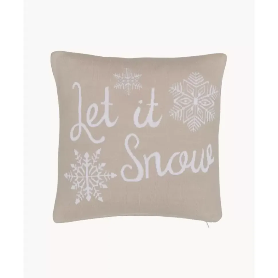 Bestickte Kissenhulle Let It Snow