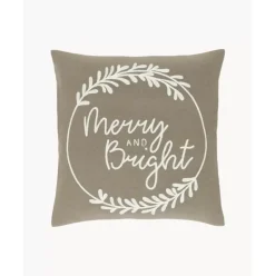 Bestickte Kissenhulle Merry And Bright