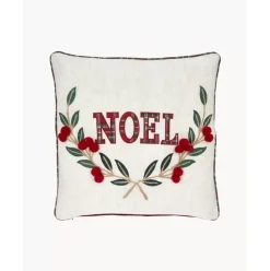 Bestickte Kissenhulle Noel Mit Mit Kederumrandung Und Bestickung
