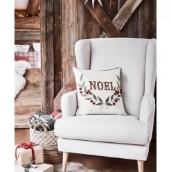 Bestickte Kissenhulle Noel Mit Mit Kederumrandung Und Bestickung