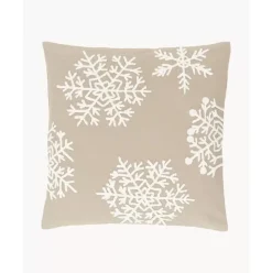 Bestickte Kissenhulle Snowflake