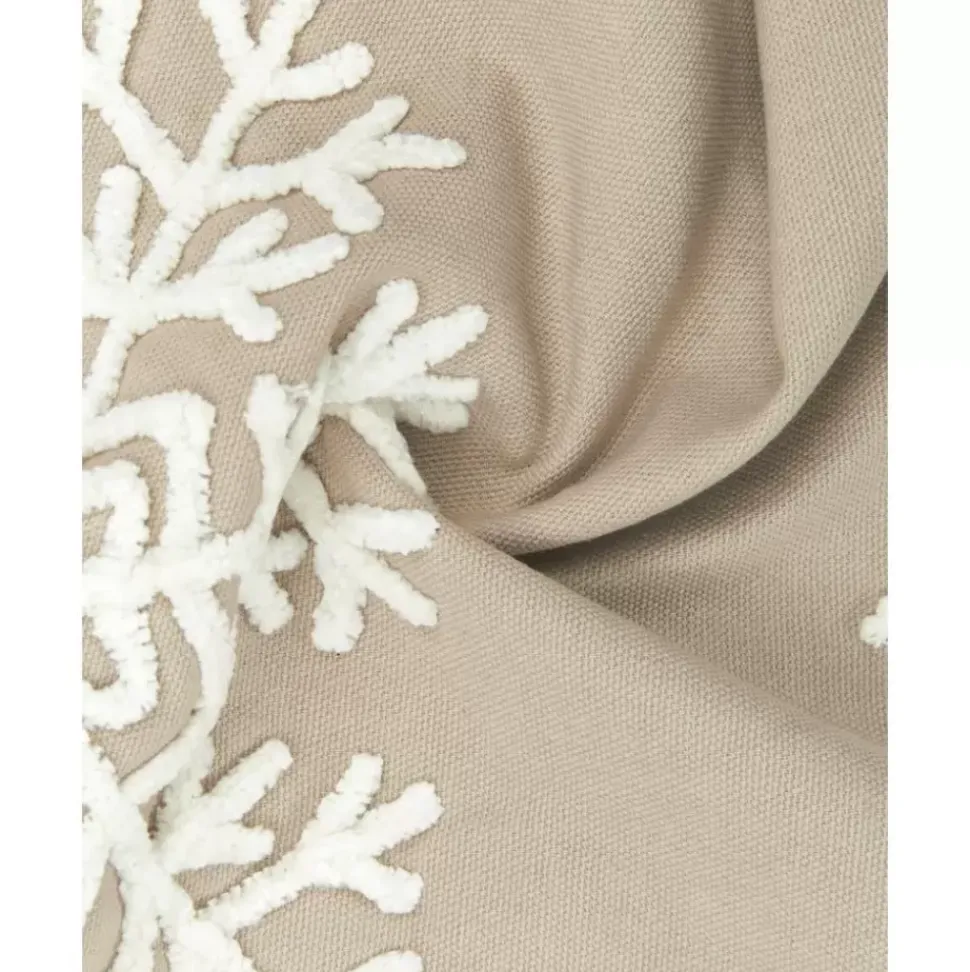 Bestickte Kissenhulle Snowflake