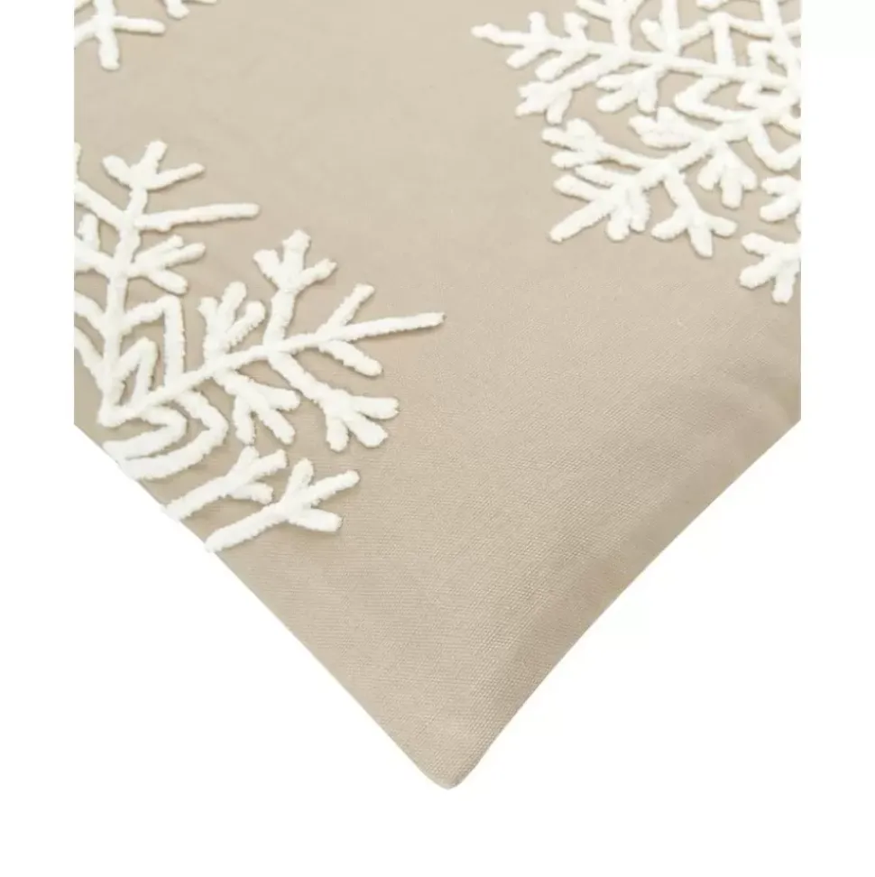 Bestickte Kissenhulle Snowflake