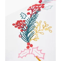 Bestickte Kissenhulle Tinsel Mit Weihnachtlichem Motiv