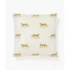 Bestickte Samt-Kissenhulle Cheetah