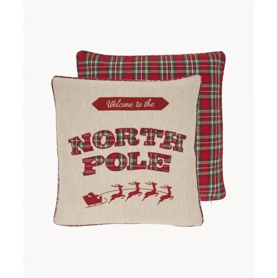 Bestickte Wendekissenhulle North Pole Mit Bestickung