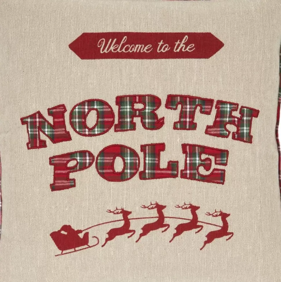 Bestickte Wendekissenhulle North Pole Mit Bestickung