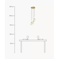 Cluster-Pendelleuchte Amora Aus Glas