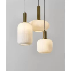 Cluster-Pendelleuchte Candela Aus Opalglas
