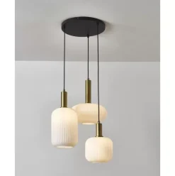 Cluster-Pendelleuchte Candela Aus Opalglas