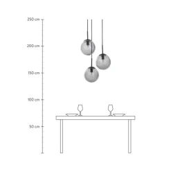 Cluster-Pendelleuchte Edie Aus Rauchglas