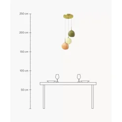 Cluster-Pendelleuchte Josie Aus Opalglas