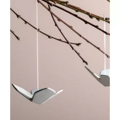 Deko-Anhanger Schmetterlinge Alassio Aus Porzellan In Weis, 2 Stuck
