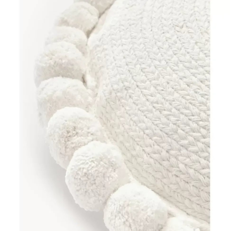 Dekokissen Deva Mit Pompoms, Mit Inlett