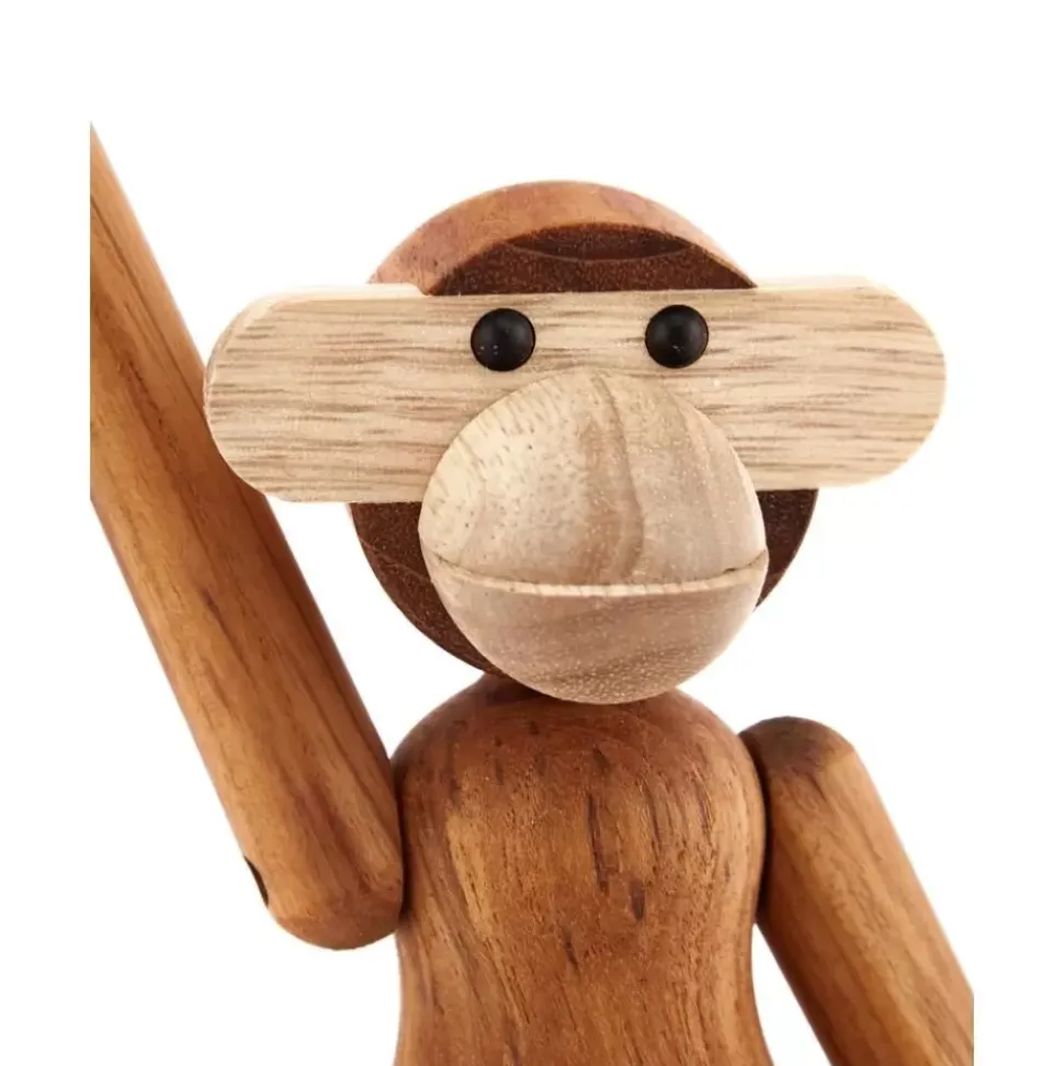 Designer-Deko-Objekt Monkey Aus Teakholz, H 19 Cm