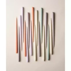 Dunne Stabkerzen Stoff Nagel, 6 Stuck