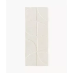 Flauschiger Hochflor-Laufer Jade Mit Erhabener Hoch-Tief-Struktur