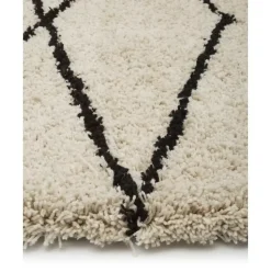 Flauschiger Hochflor-Teppich Nouria, Handgetuftet