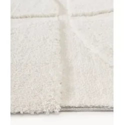Flauschiger Hochflor-Teppich Jade Mit Erhabener Hoch-Tief-Struktur