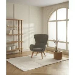 Flauschiger Hochflor-Teppich Jade Mit Erhabener Hoch-Tief-Struktur
