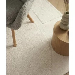 Flauschiger Hochflor-Teppich Jade Mit Erhabener Hoch-Tief-Struktur