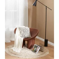 Flauschiger Runder Hochflor-Teppich Dreamy Mit Fransen
