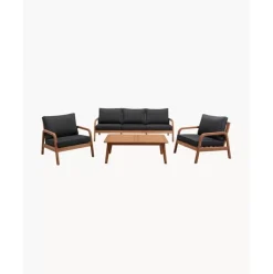 Garten-Lounge-Set Bergen Aus Eukalyptusholz, 4-Tlg.
