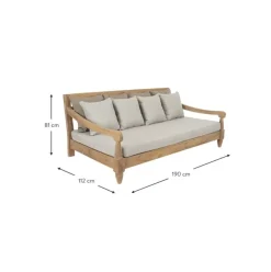 Garten-Loungesofa Bali Aus Teakholz (4-Sitzer)