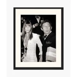 Gerahmte Fotografie Serge Gainsbourg & Jane Birkin, Handgefertigt