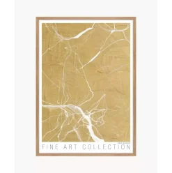 Gerahmter Digitaldruck Gold Marble