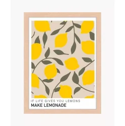 Gerahmter Digitaldruck Make Lemonade, Handgefertigt