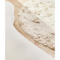 Glanzender Hochflor-Teppich Jimmy, Rund