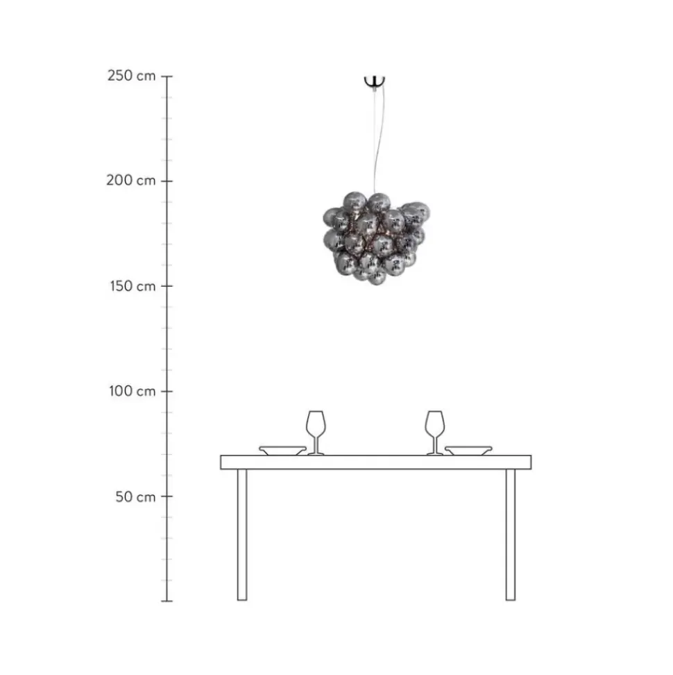 Glaskugel Pendelleuchte Gross