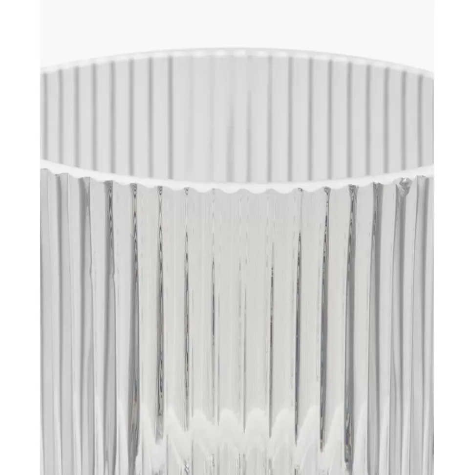 Glas-Vase Lija Mit Geriffelter Oberflache