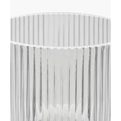 Glas-Vase Lija Mit Geriffelter Oberflache