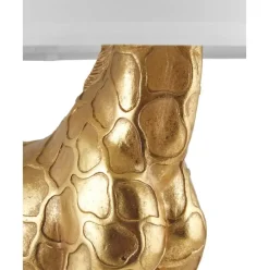 Grose Design Tischlampe Epigaea Mit Leinenschirm