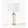Grose Glam-Tischlampe Gabor Mit Glasfus