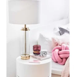 Grose Glam-Tischlampe Gabor Mit Glasfus