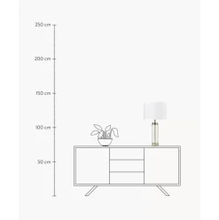 Grose Glam-Tischlampe Gabor Mit Glasfus