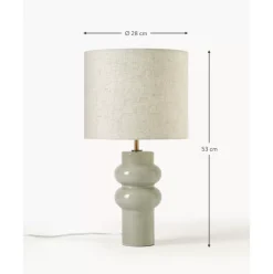 Grose Keramik-Tischlampe Christine