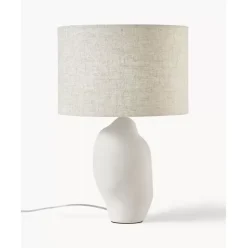Grose Keramik-Tischlampe Colett In Organischer Form