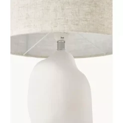 Grose Keramik-Tischlampe Colett In Organischer Form